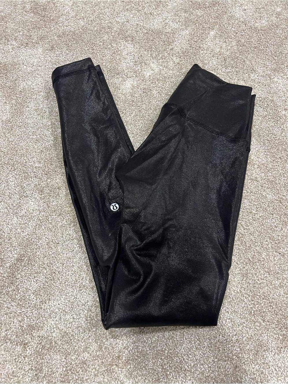 Lululemon Black Shimmer High-Rise Leggings